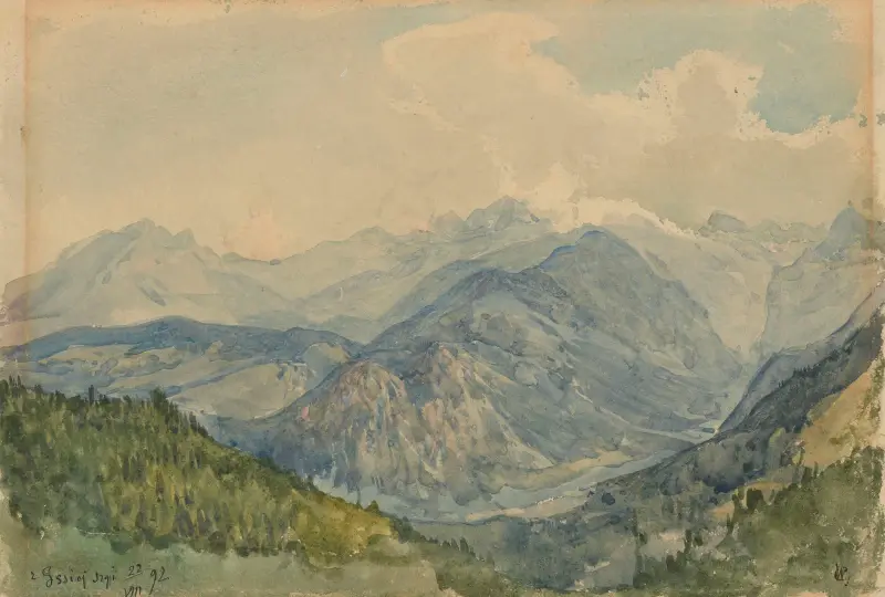 View from Gęsia Szyja Peak in the Tatra Mountains av Wojciech Gerson