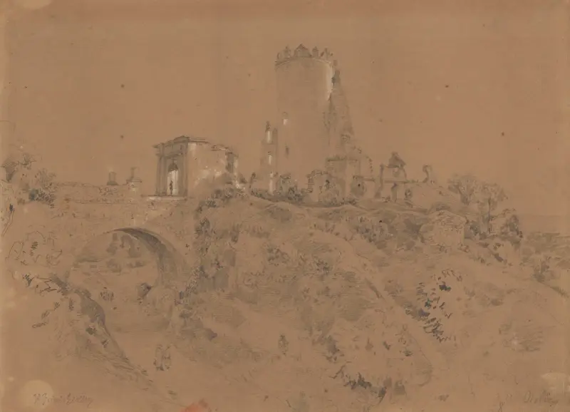 Widok zamku rodowego Ossolińskich w Ossolinie, Wojciech Gerson