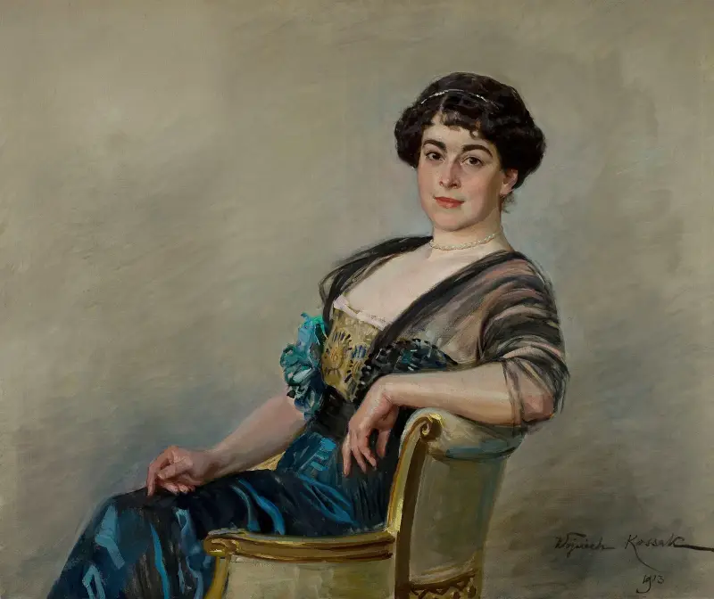 Porträtt av Eugenia Jasieńska av Wojciech Kossak