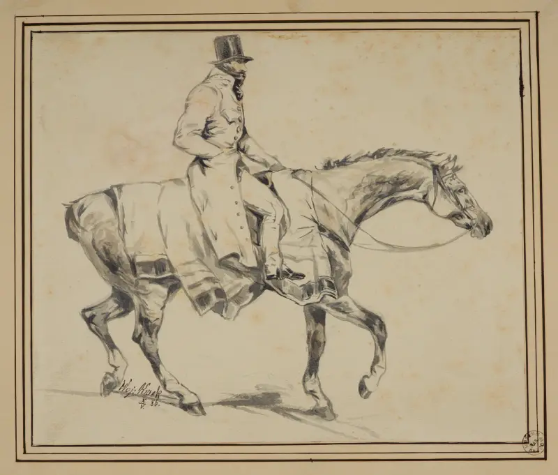 Studie av en ryttare av Wojciech Kossak