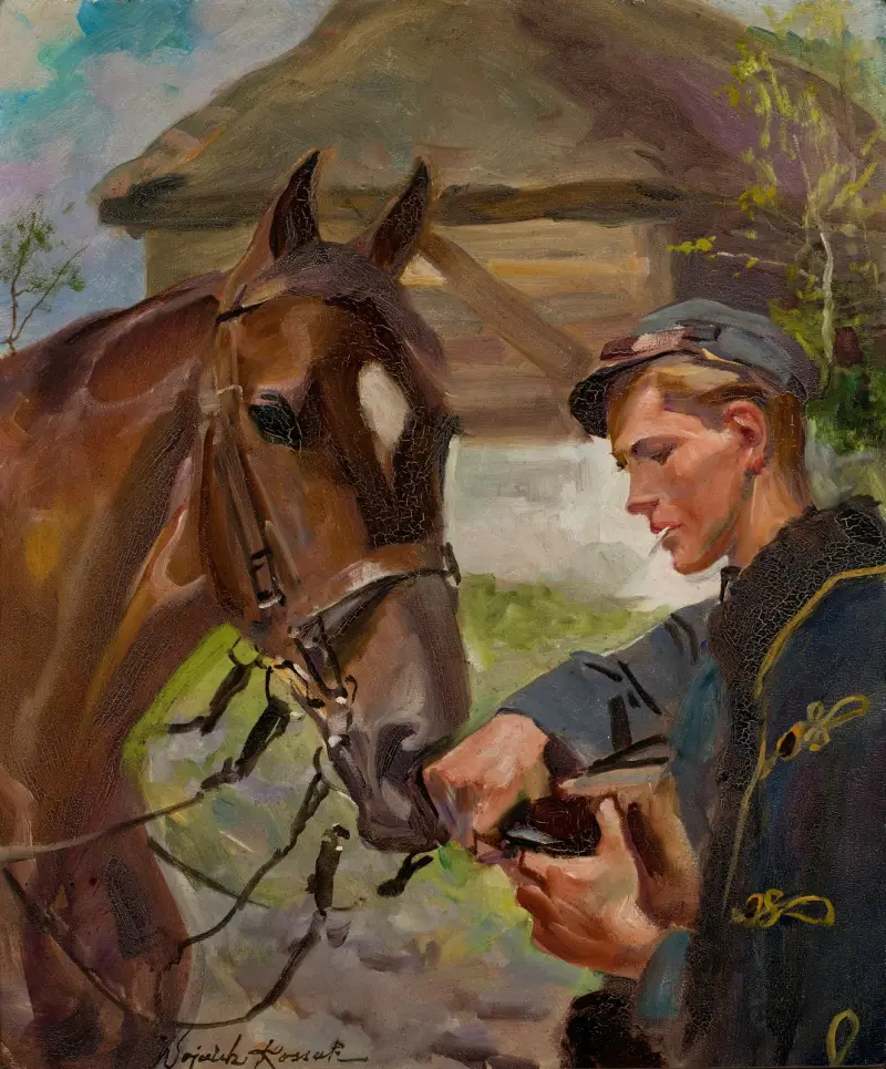 Ulan zu Pferd von Wojciech Kossak