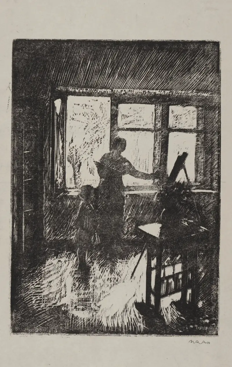 Malarka przy pracy, Wojciech Weiss