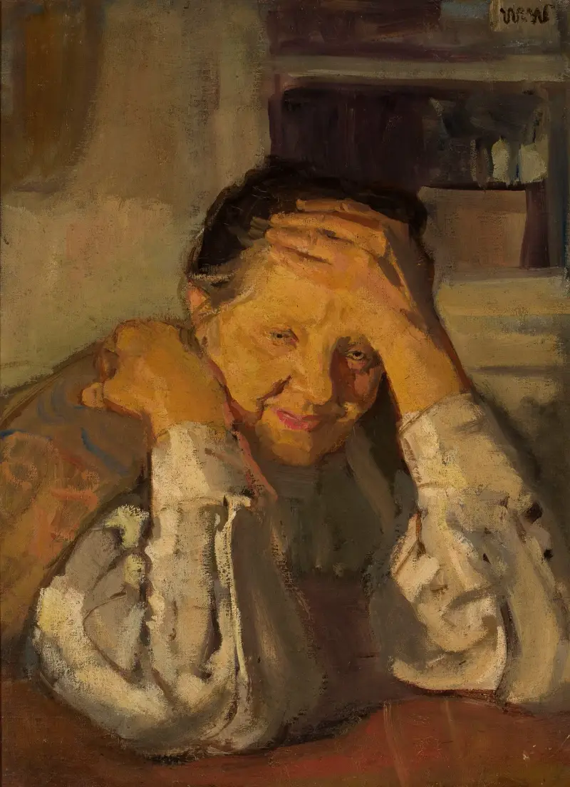 Porträtt av konstnärens mor av Wojciech Weiss