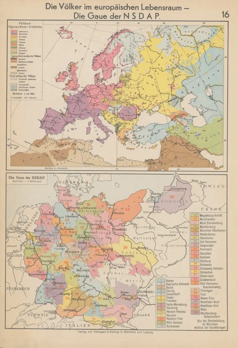 Die Völker im europäischen Lebensraum. Die Gaue der NSDAP von Wolfgang Preuss
