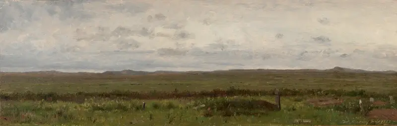 Graves of Travellers, Fort Kearny, Nebraska av Worthington Whittredge