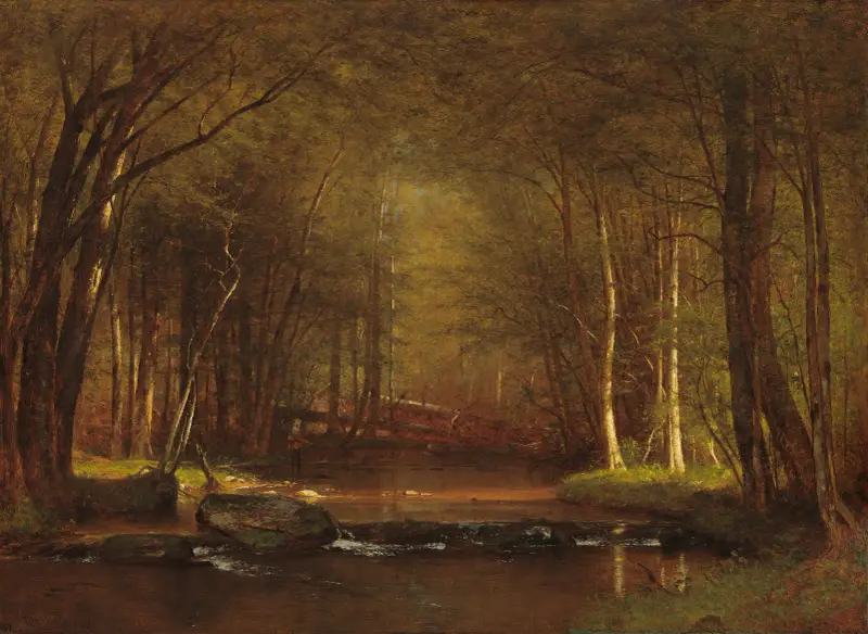 Trout Brook in the Catskills av Worthington Whittredge