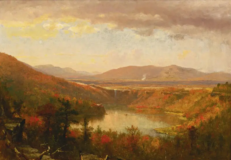 View of Kaaterskill Falls av Worthington Whittredge