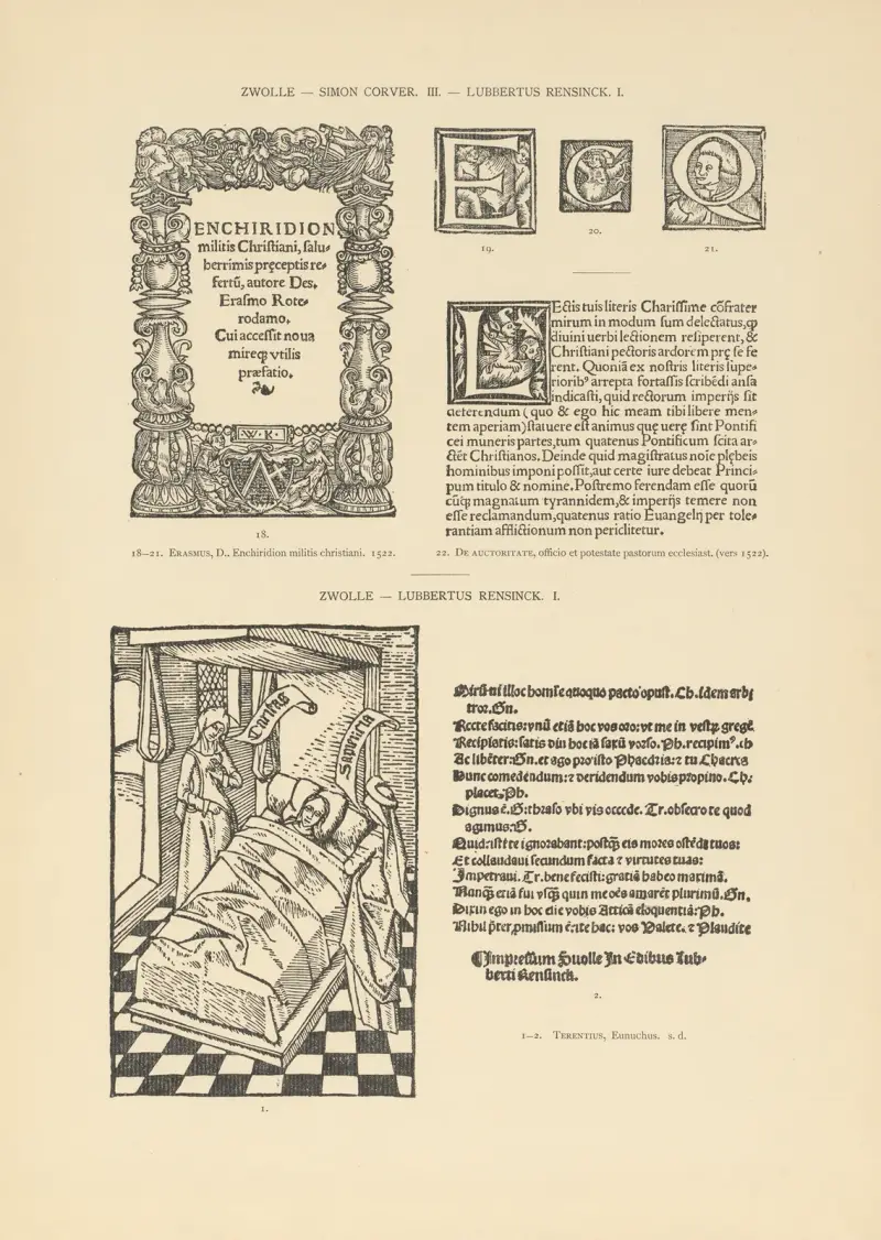 Den typografiska konsten i Nederländerna under åren 1500 till 1540, plansch 139 av Wouter Nijhoff