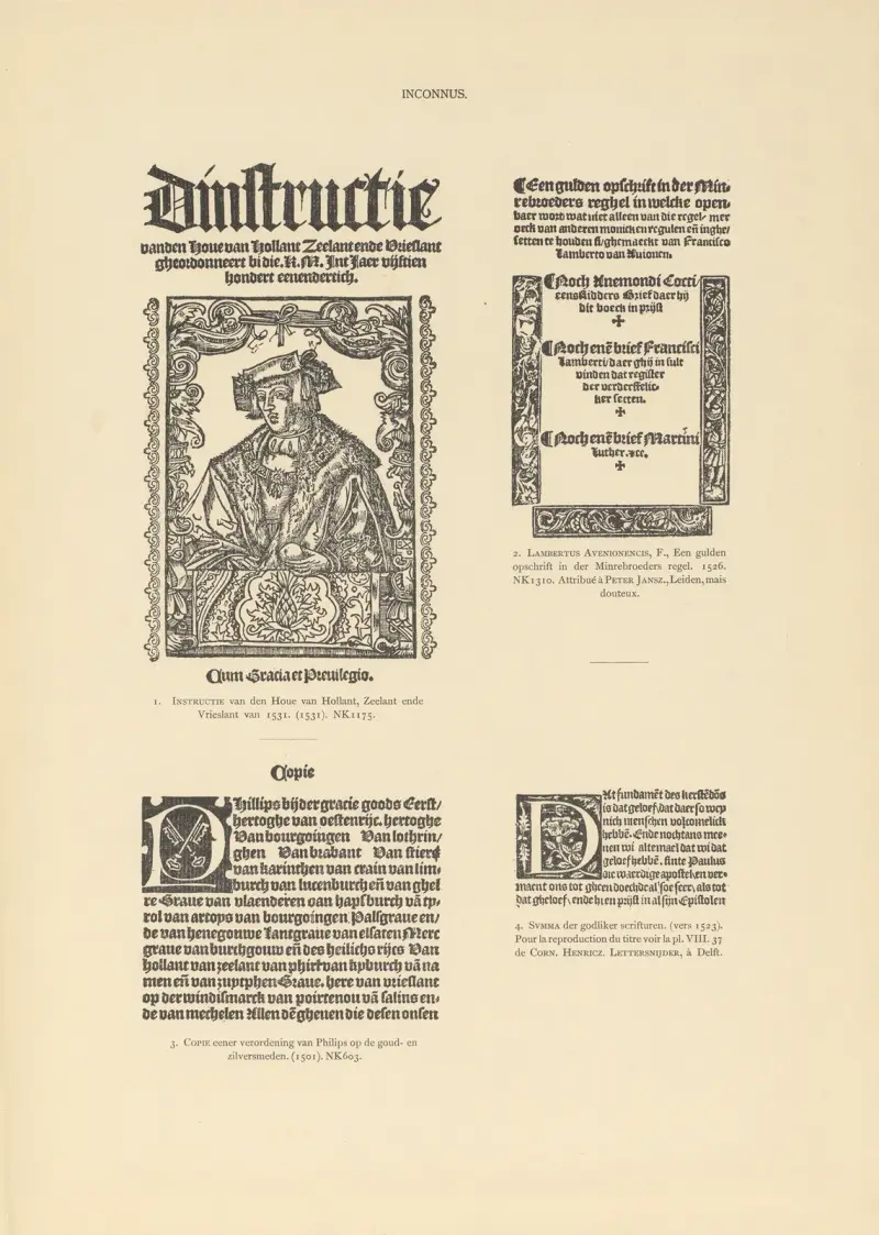L’art typographique dans les Pays-Bas pendant les années 1500 à 1540 Pl.140 av Wouter Nijhoff