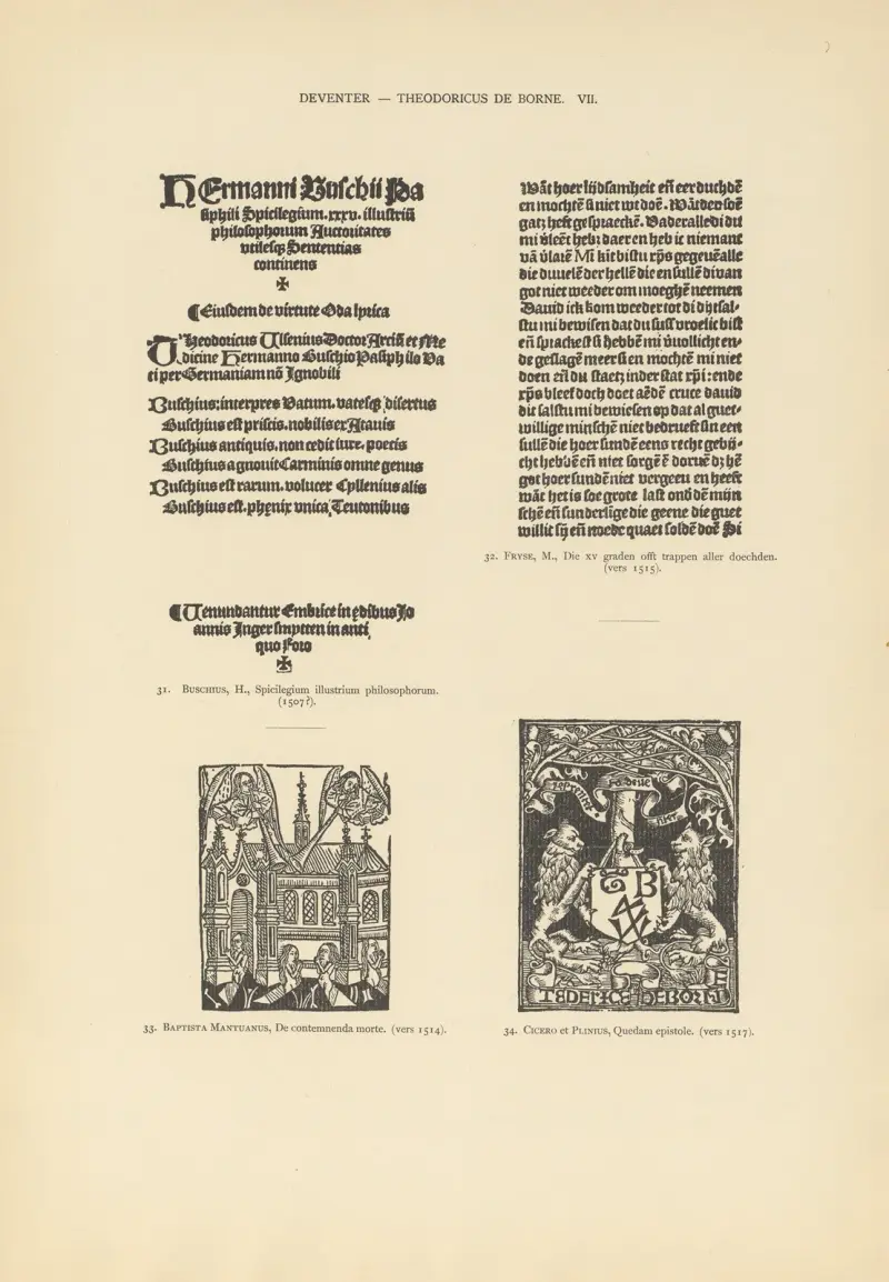 Den typografiska konsten i Nederländerna under åren 1500 till 1540, plansch 059 av Wouter Nijhoff