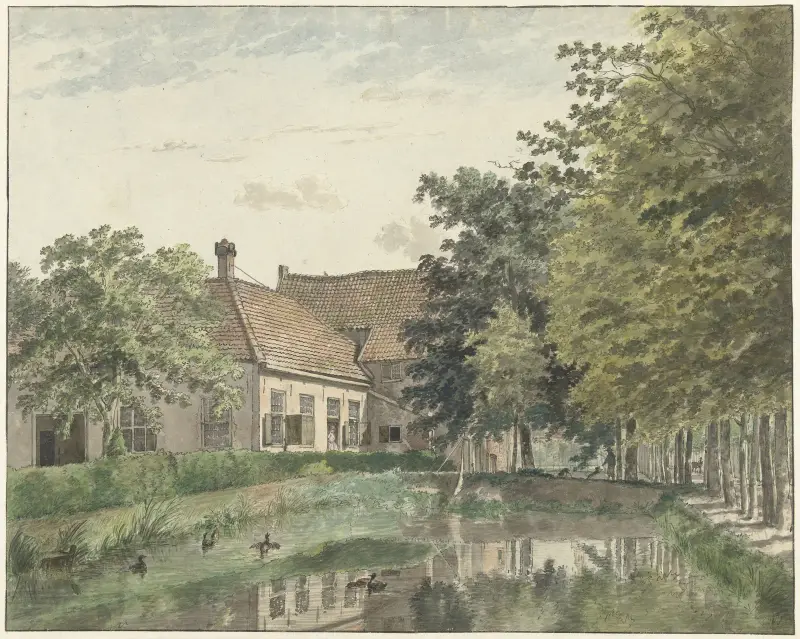 Gezicht op de buitenplaats Watergoor bij Nijkerk av Wybrand Hendriks