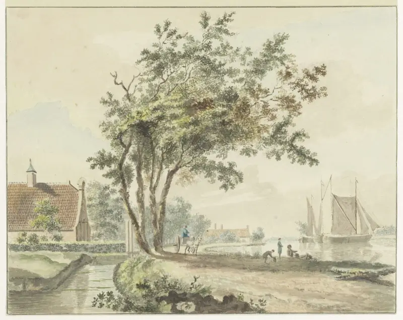 Vy över Zuider Buiten Spaarne från Schalkwijkerweg av Wybrand Hendriks