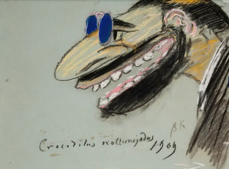 Caricature portrait of Feliks Jasieński av Leon Wyczółkowski
