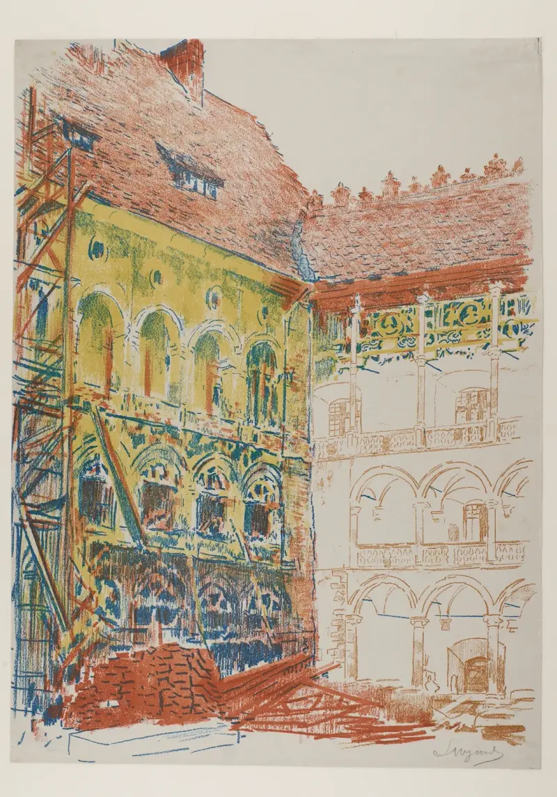 Nádvoří zámku, Leon Wyczółkowski