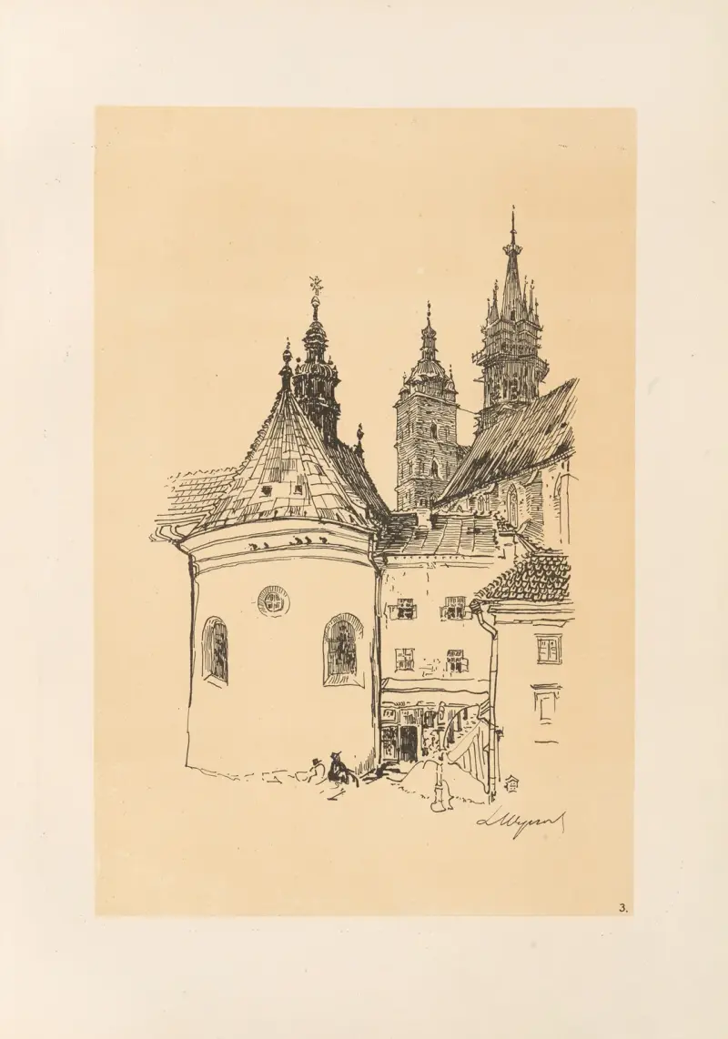 Church of St. Mary’s Church from the Small Market Square av Leon Wyczółkowski