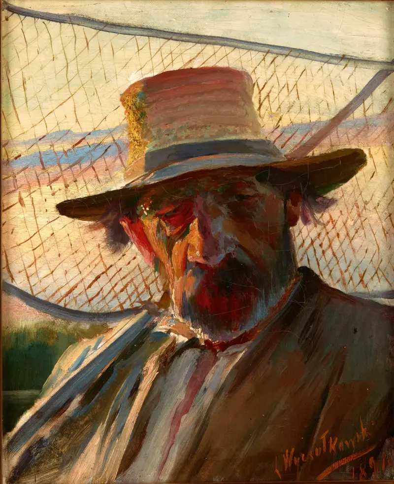 Fisherman with a Net av Leon Wyczółkowski