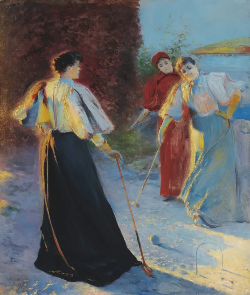 Krocketspel av Leon Wyczółkowski