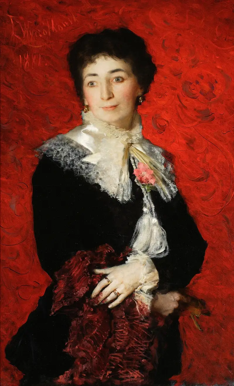 Portrait of a lady av Leon Wyczółkowski