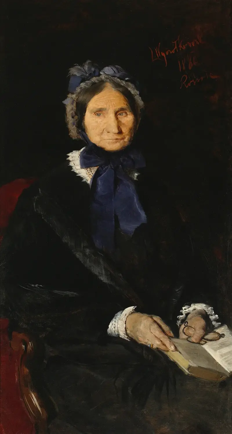 Portrait of Mrs. Falińska, artist’s grandmother av Leon Wyczółkowski