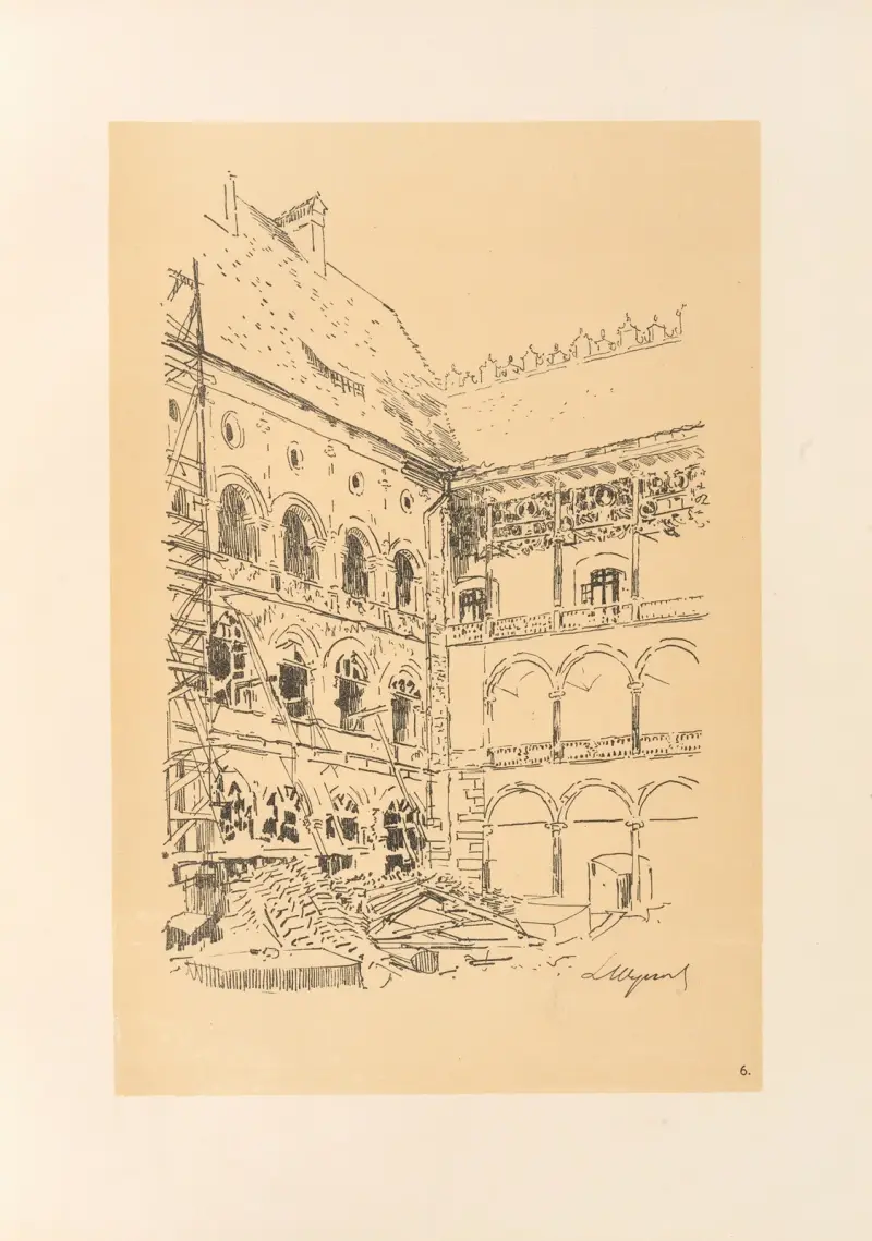 Zámecké nádvoří, Leon Wyczółkowski
