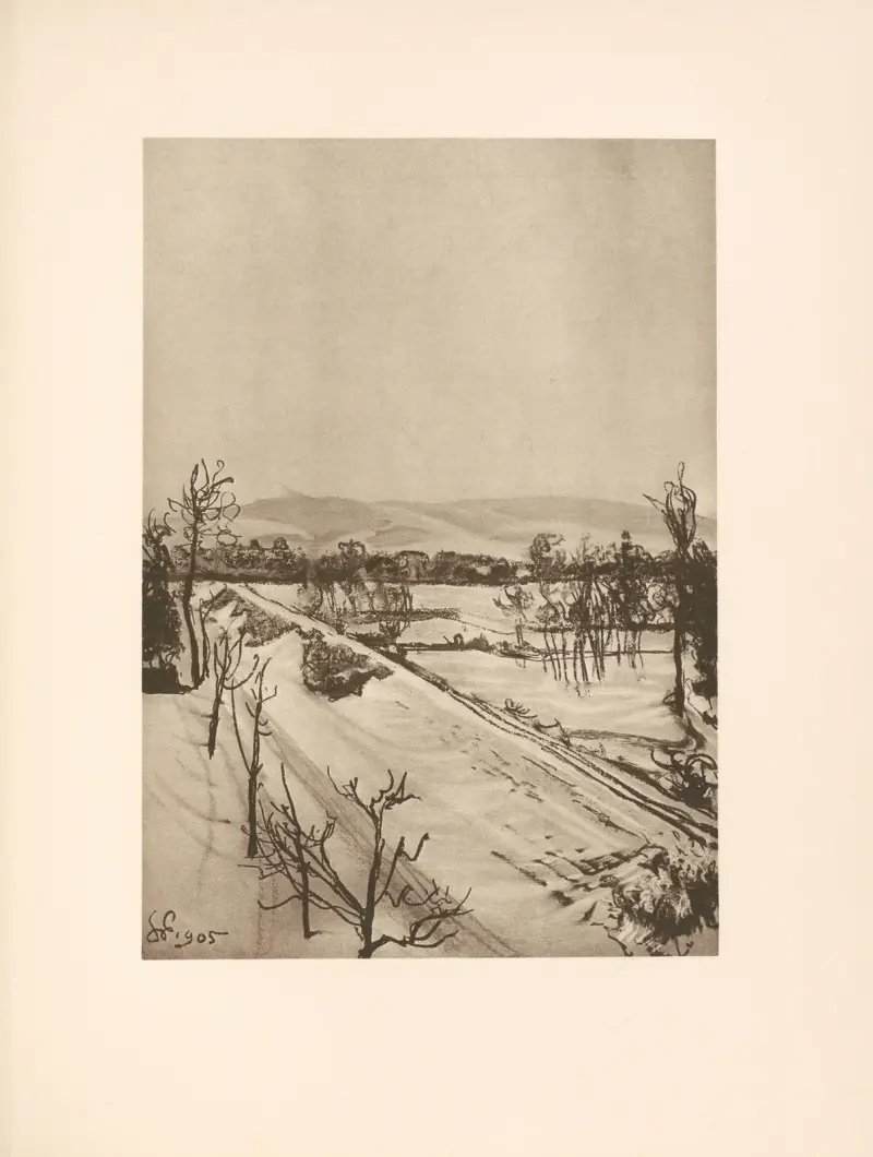 Landschaft (Blick aus dem Atelierfenster auf den Kościuszko-Hügel in Krakau) von Stanisław Wyspiański