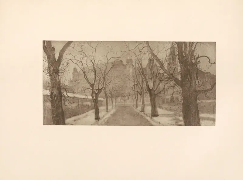Planty z widokiem na Wawel av Stanisław Wyspiański