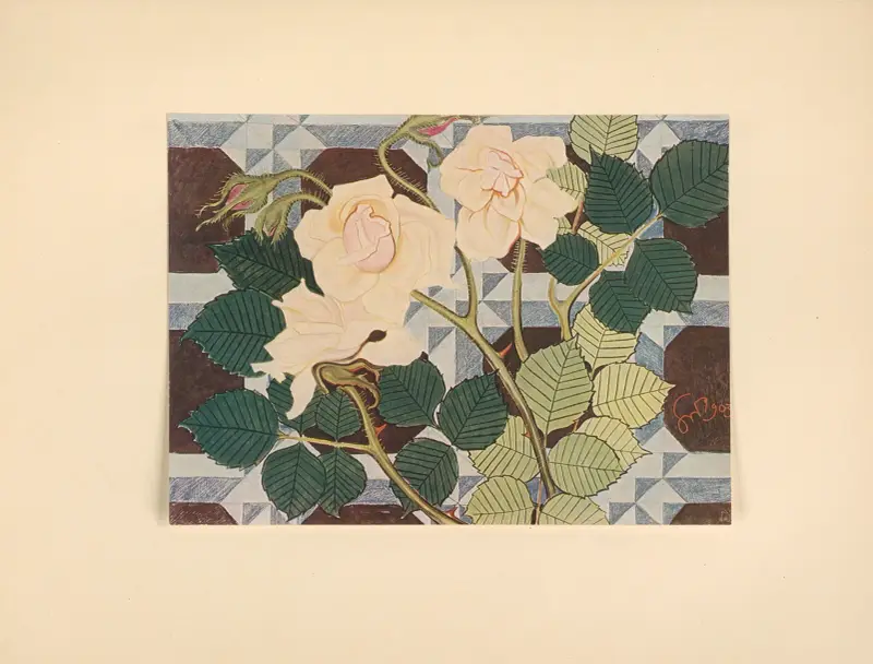 Róze, projekt do polichromji av Stanisław Wyspiański