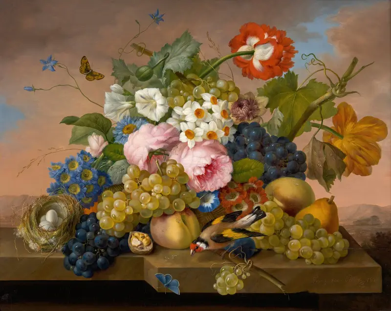 Květinové zátiší, 1824, Franz Xaver Petter