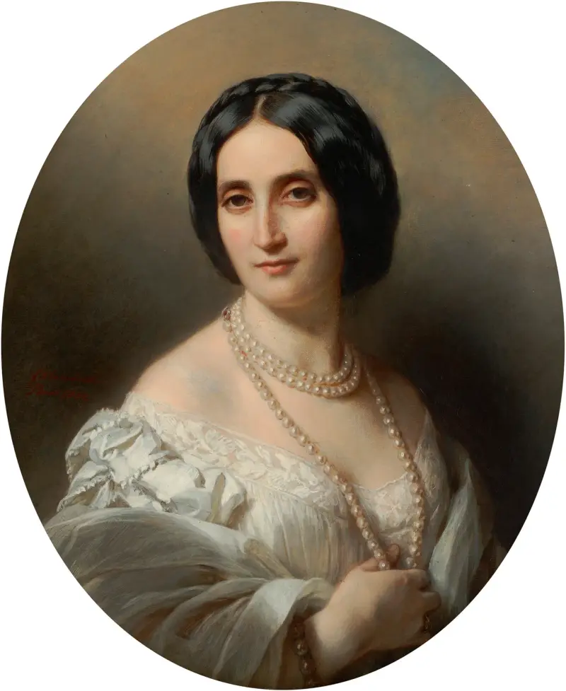 Eugenie, Viscountess Esher, née Mayer (1814-1904) av Franz Xaver Winterhalter