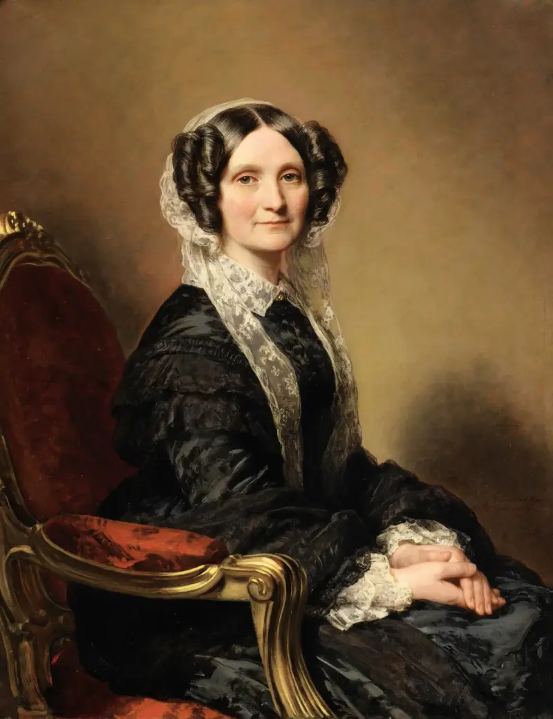 Porträtt av Madame François-Marie Delessert av Franz Xaver Winterhalter