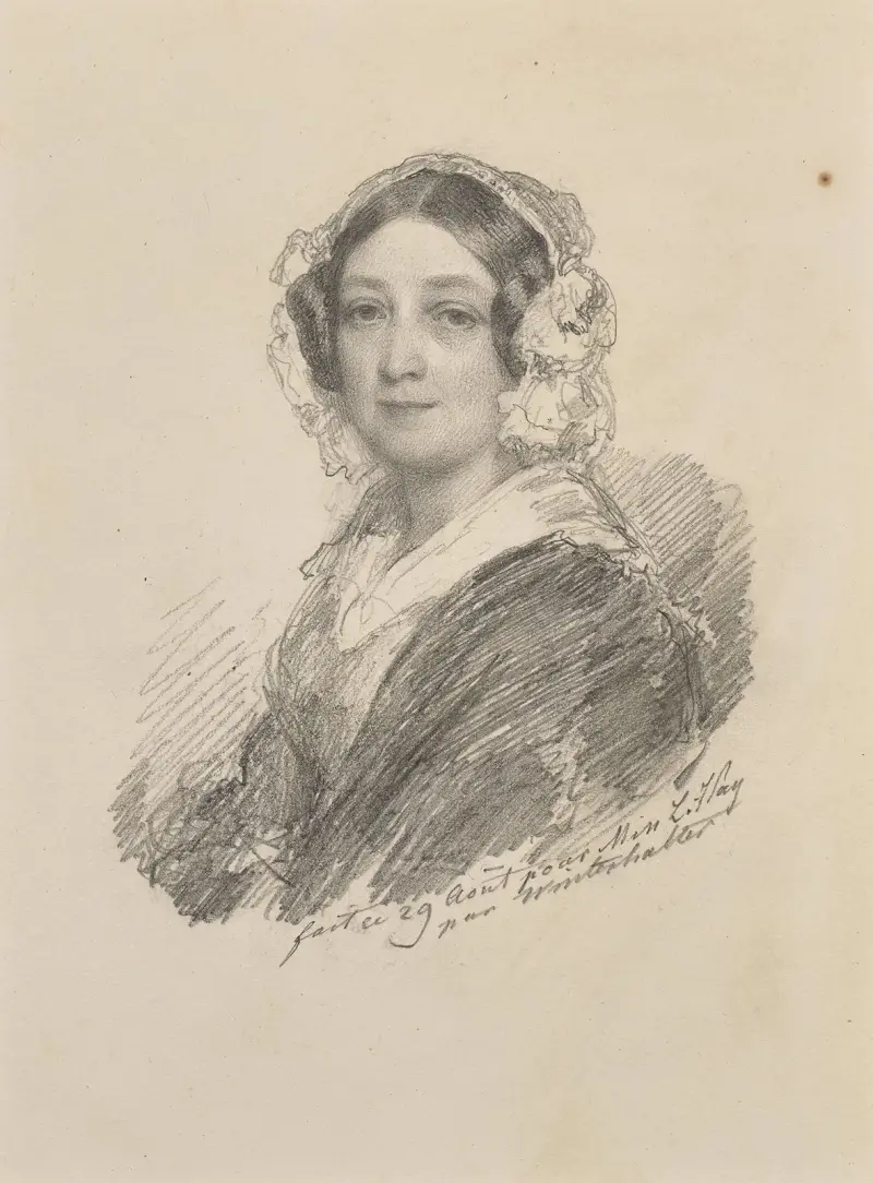 Portrait de Madame Louise Hay, Baronne Gudin av Franz Xaver Winterhalter