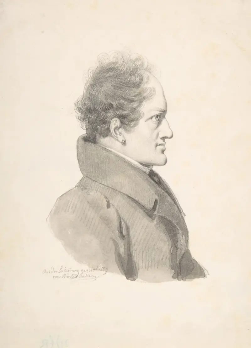 Porträtt av Alois Senefelder av Franz Xaver Winterhalter