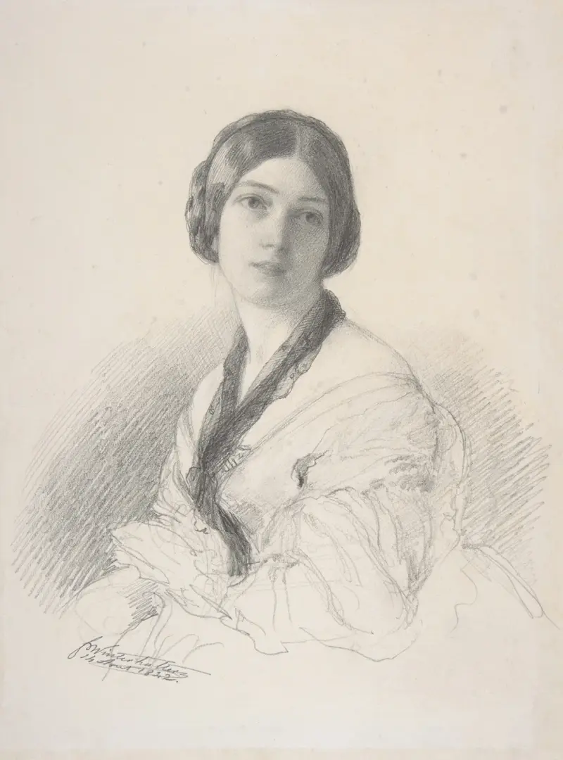 Porträtt av baronessan Gudin, född Margareth Louis Hay av Franz Xaver Winterhalter