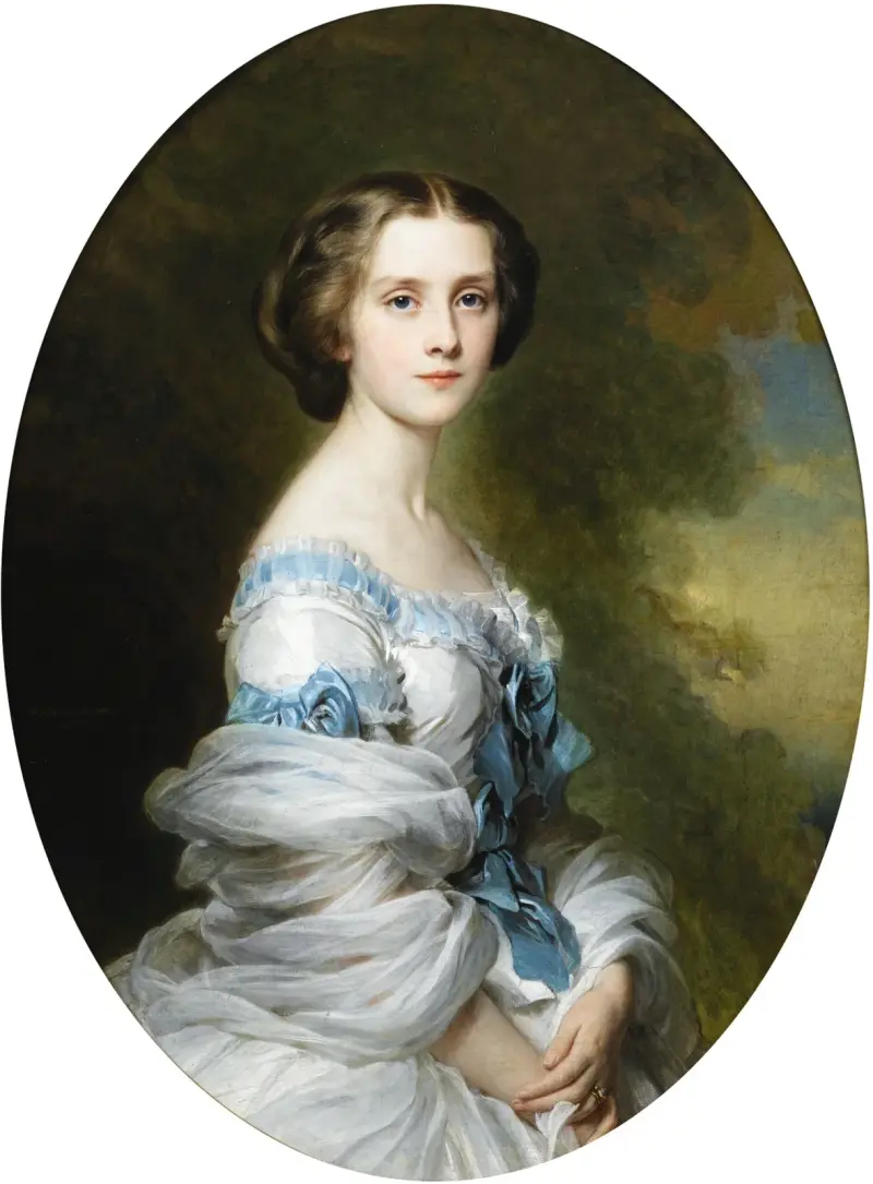 Porträtt av Mélanie de Bussière, grevinna Edmond de Pourtalès av Franz Xaver Winterhalter
