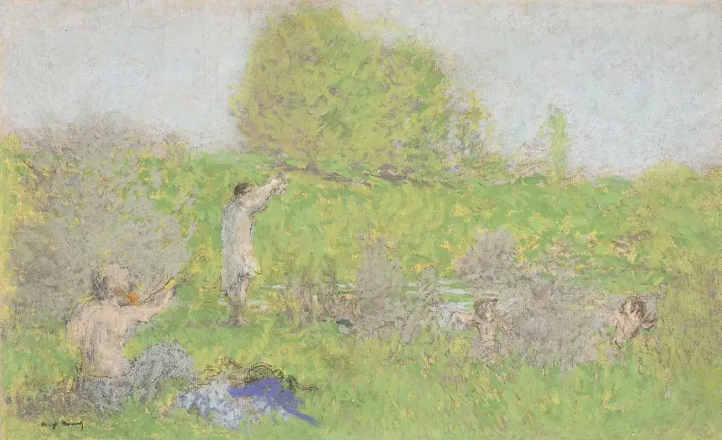 Kvinna och barn vid en flod av Ker-Xavier Roussel