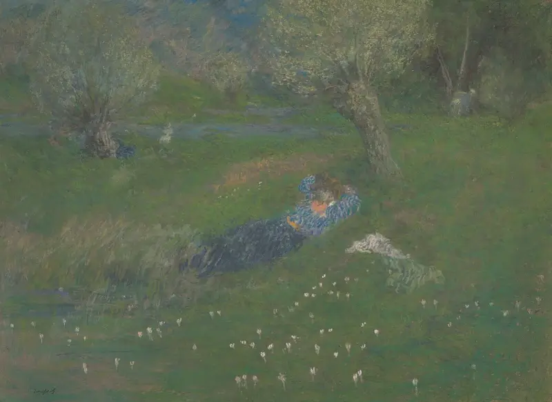 Vila under trädet (Misia Natanson i Villeneuve-sur-Yonne) av Ker-Xavier Roussel