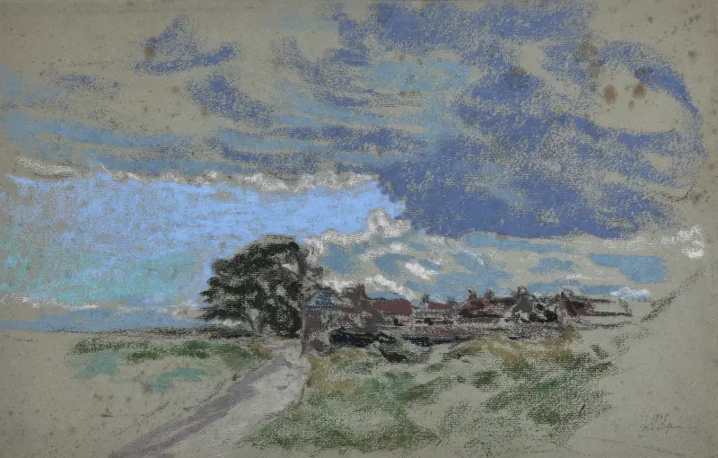 Vue du Hameau de Sallenelles, Normandie av Ker-Xavier Roussel