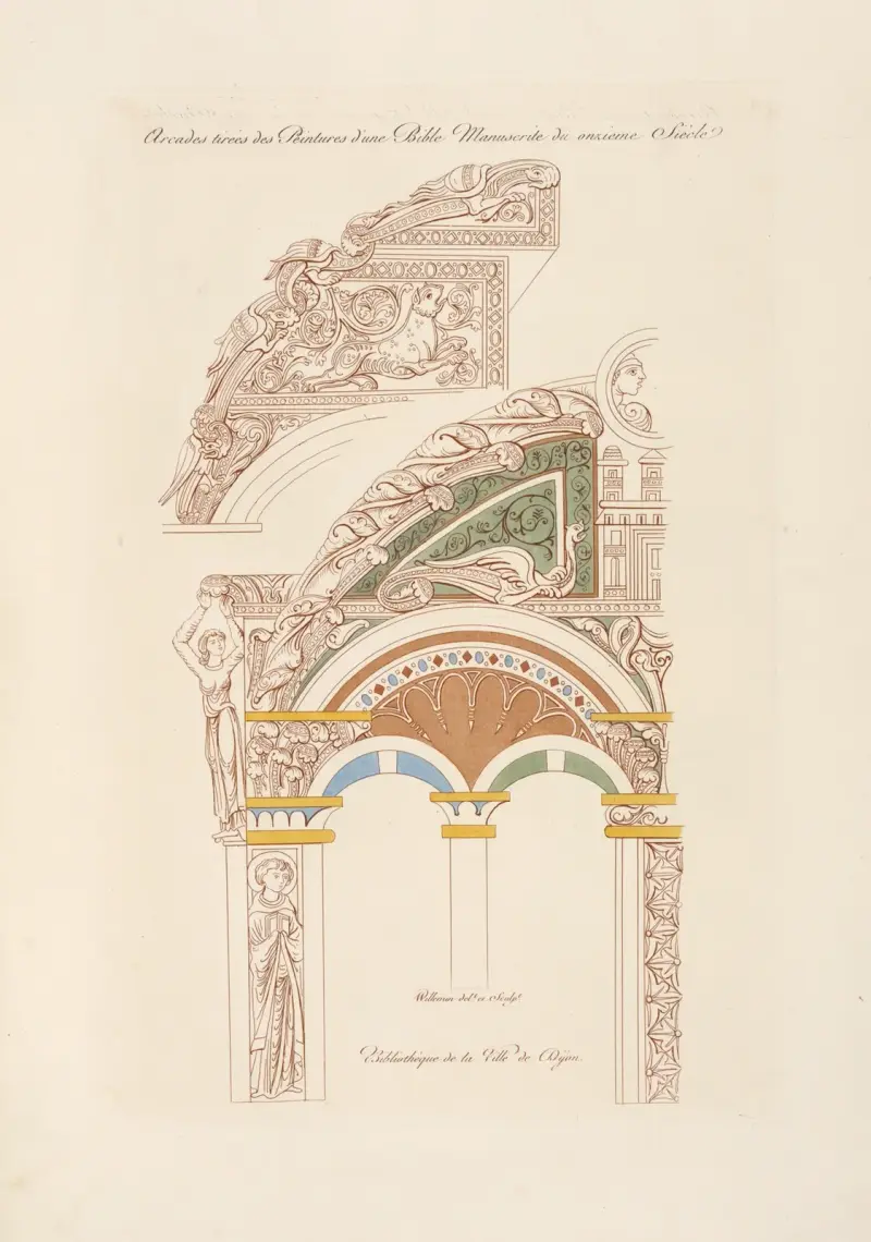 Arcades tirées de peintures d’une bible manuscrite du onzième siècle. av Nicolas Xavier Willemin