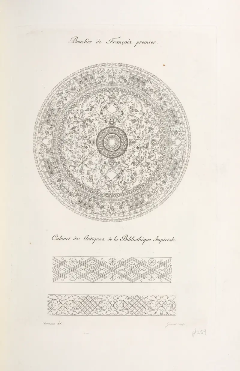 Bouclier de François premier. av Nicolas Xavier Willemin