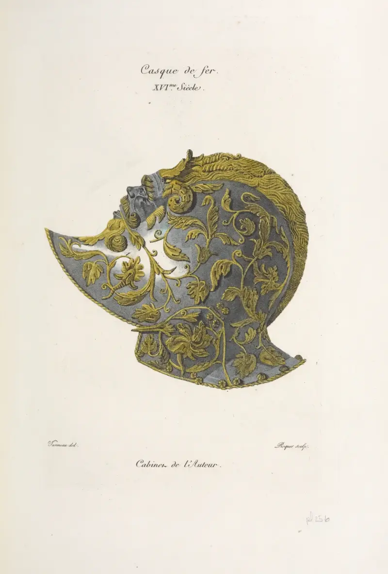 Casque de fer. XVIme. siècle. von Nicolas Xavier Willemin
