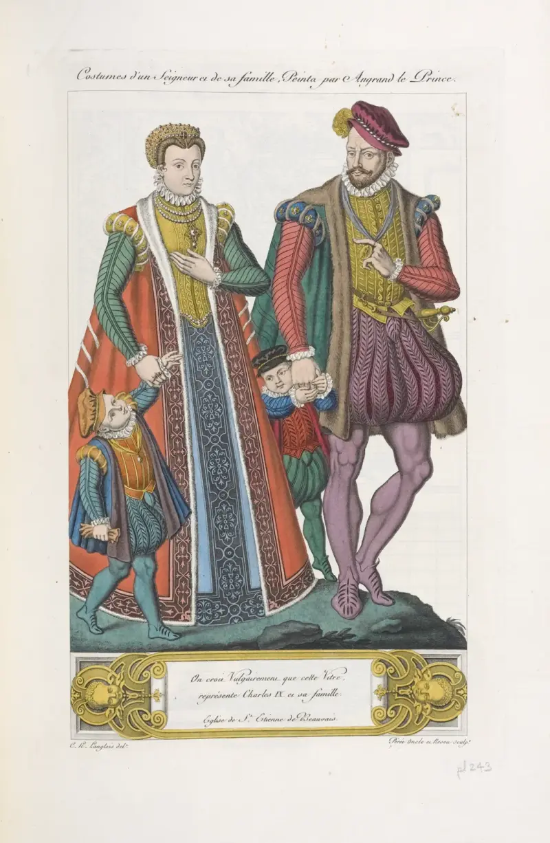 Costumes d’un seigneur et de sa famille, peints par Angrand le prince. av Nicolas Xavier Willemin
