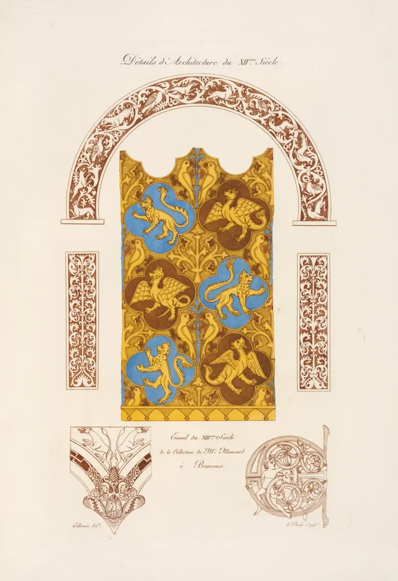Détails d’architecture du XIIème. siècle. av Nicolas Xavier Willemin