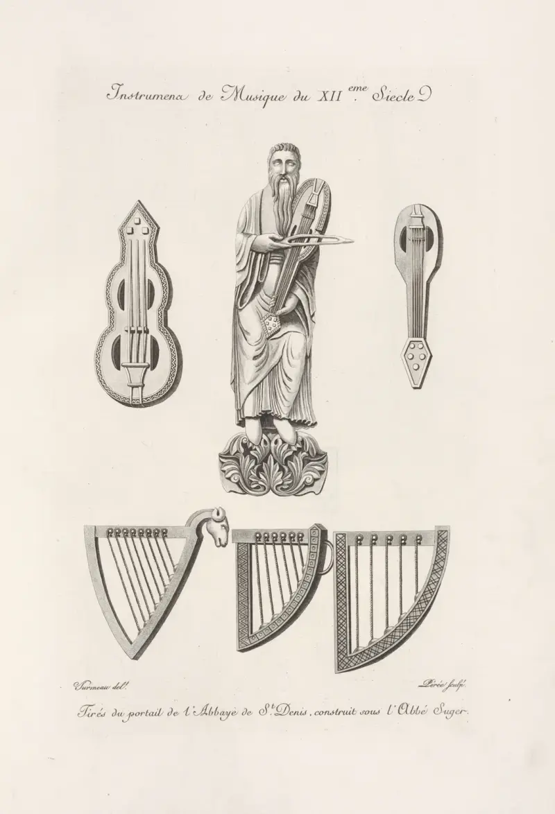 Musikinstrument från 1100-talet av Nicolas Xavier Willemin