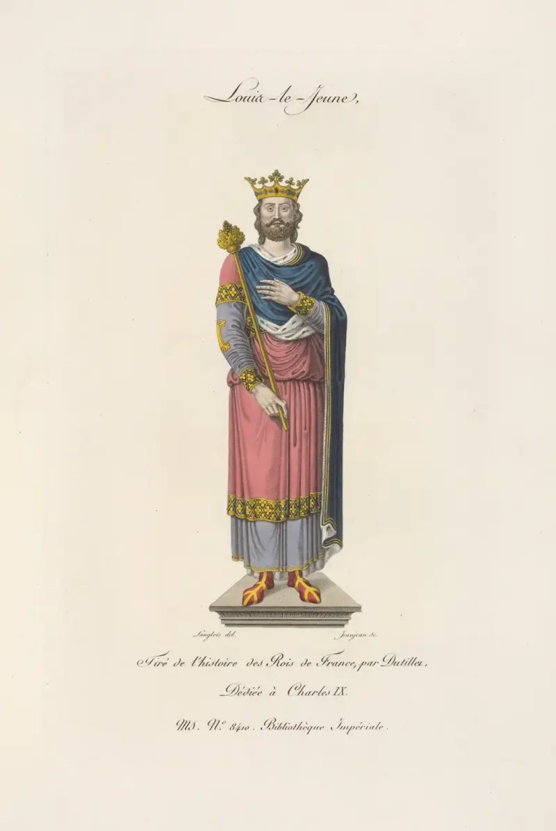 Louis-le-jeune, tiré de l’histoire des rois de France, par Dutillet, dédiée à Charles IX. av Nicolas Xavier Willemin