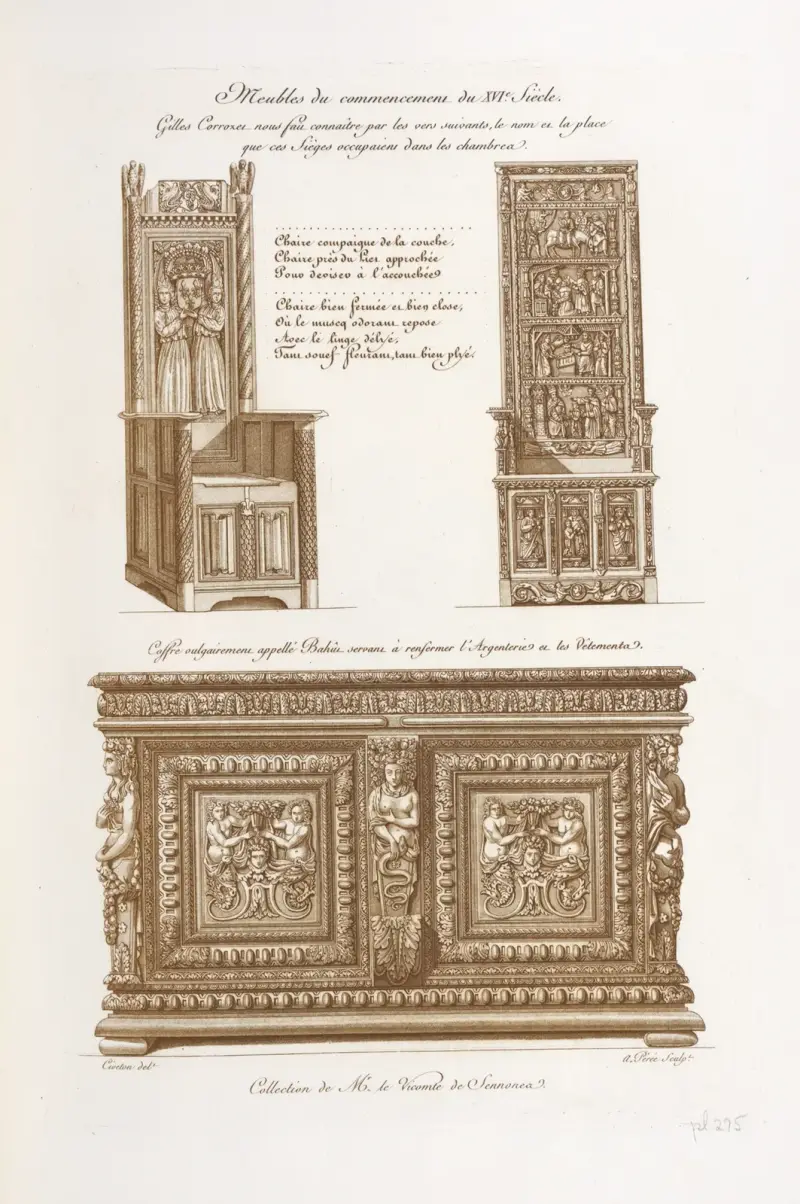 Meubles du commencement du XVIe. siècle von Nicolas Xavier Willemin