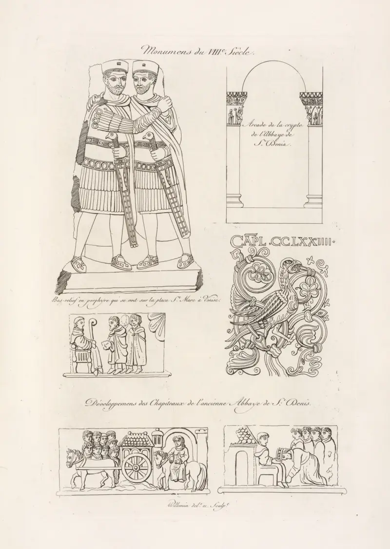 Monumente des 8. Jahrhunderts. von Nicolas Xavier Willemin