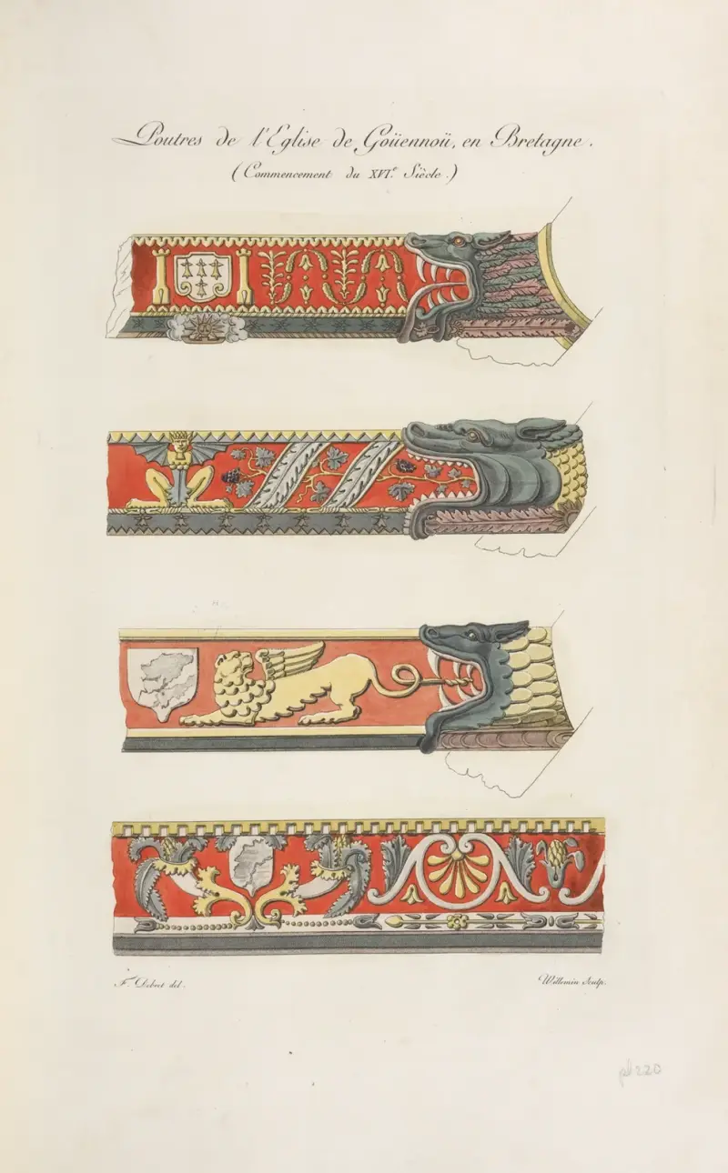 Belki w kościele w Goüennoü, w Bretanii. (Początek XVI wieku.), Nicolas Xavier Willemin