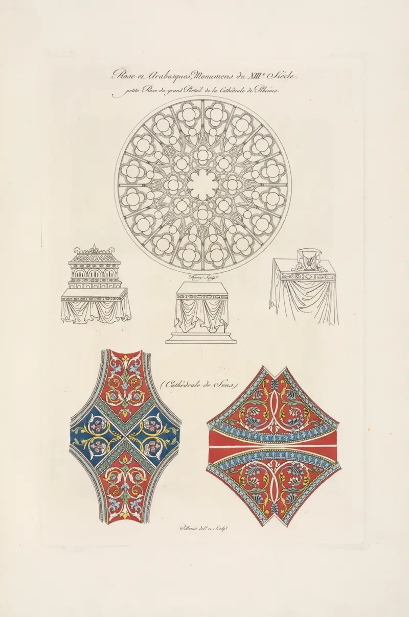 Rose et arabesques, monumens du XIIIe. siècle. von Nicolas Xavier Willemin