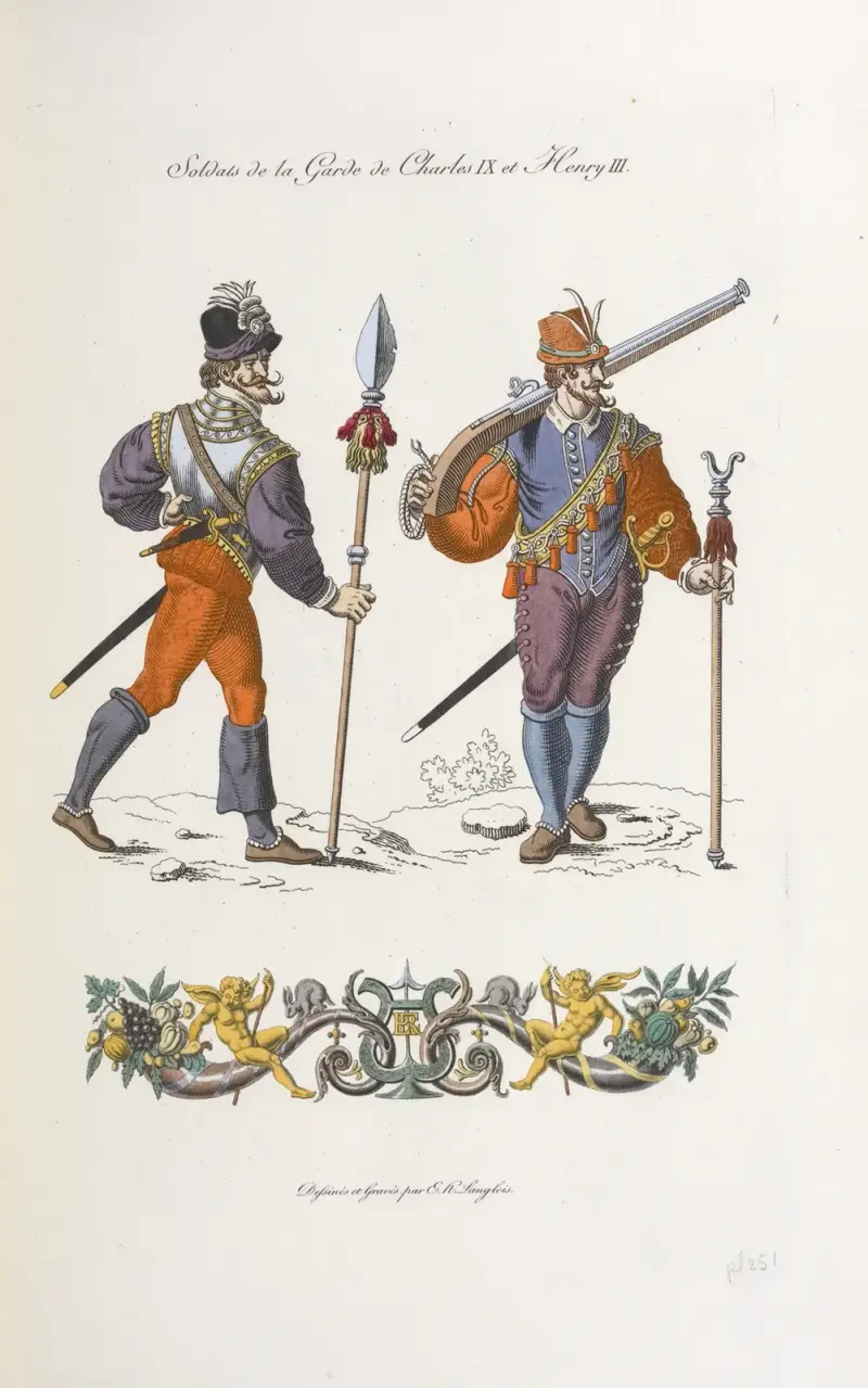 Soldaten der Garde von Karl IX. und Heinrich III. von Nicolas Xavier Willemin