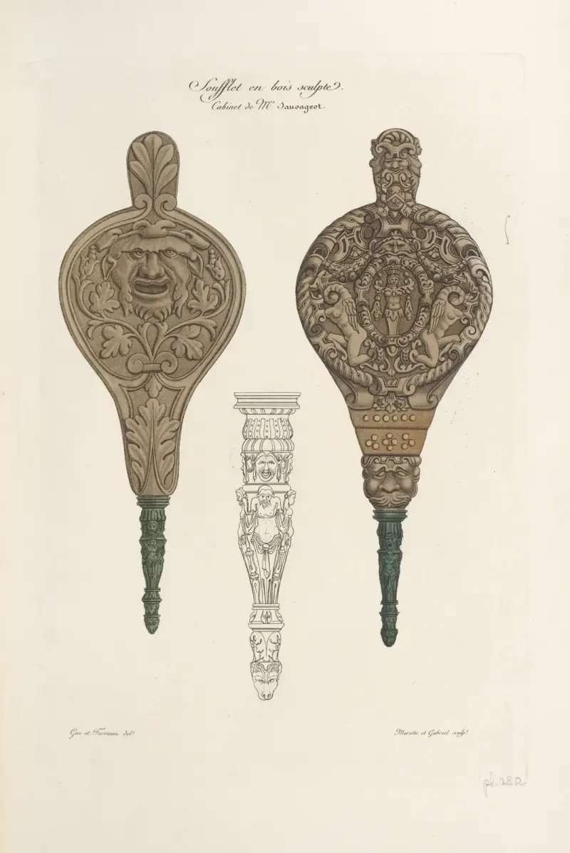 Soufflet en bois sculpté. av Nicolas Xavier Willemin